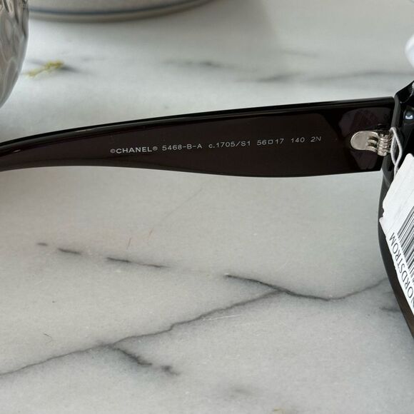 CHANEL 5468-B 1705/S1 Burgundy Gradient Sunglasses - Picture 7 of 7